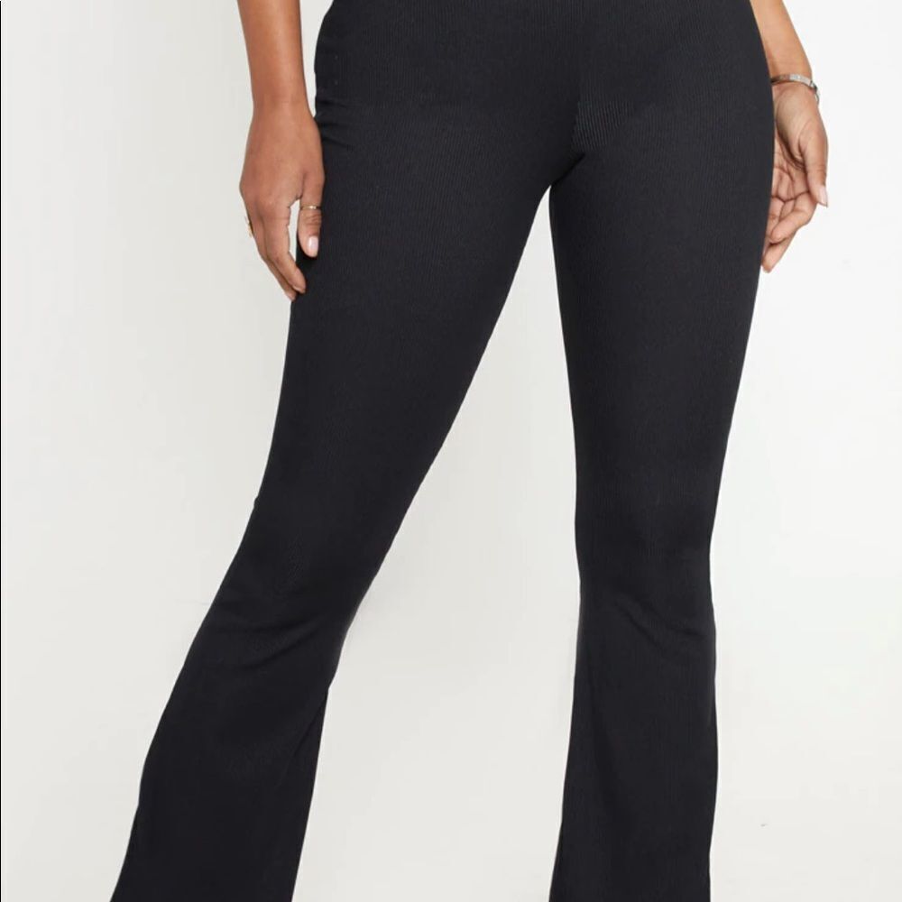Shape Black Ribbed Flared Pants‎ - Picture 2 of 7